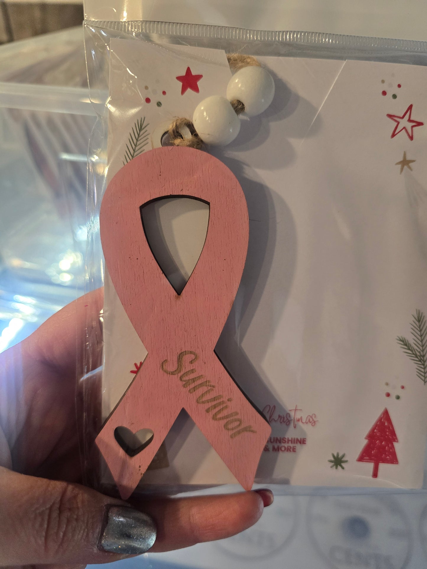 Survivor - Breast Cancer Ornament