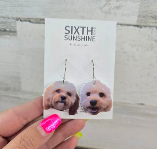 Custom Photo Face Earrings – Game Day Edition
