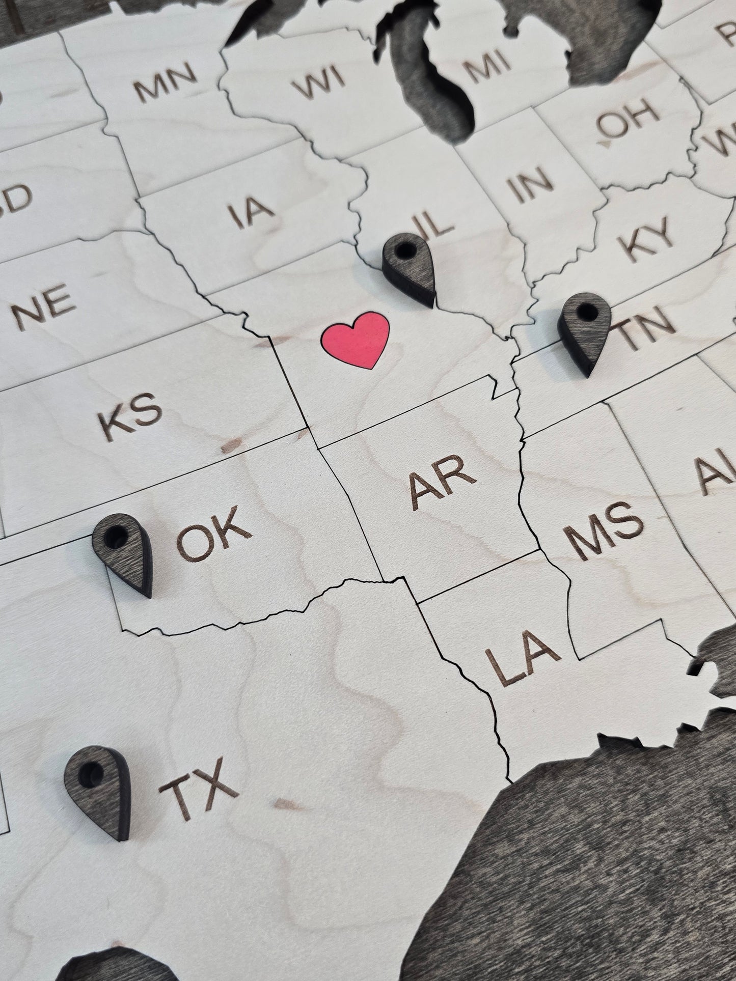 Personalized USA Travel Map -  Travel Tracker