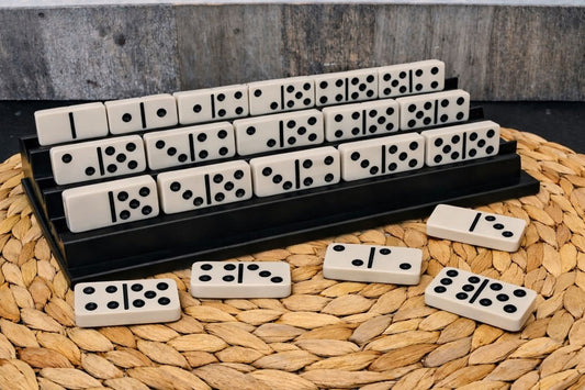 Domino Tile Holder Rack – Colorful Game Accessory for Family Game Night – Multiple Color Options