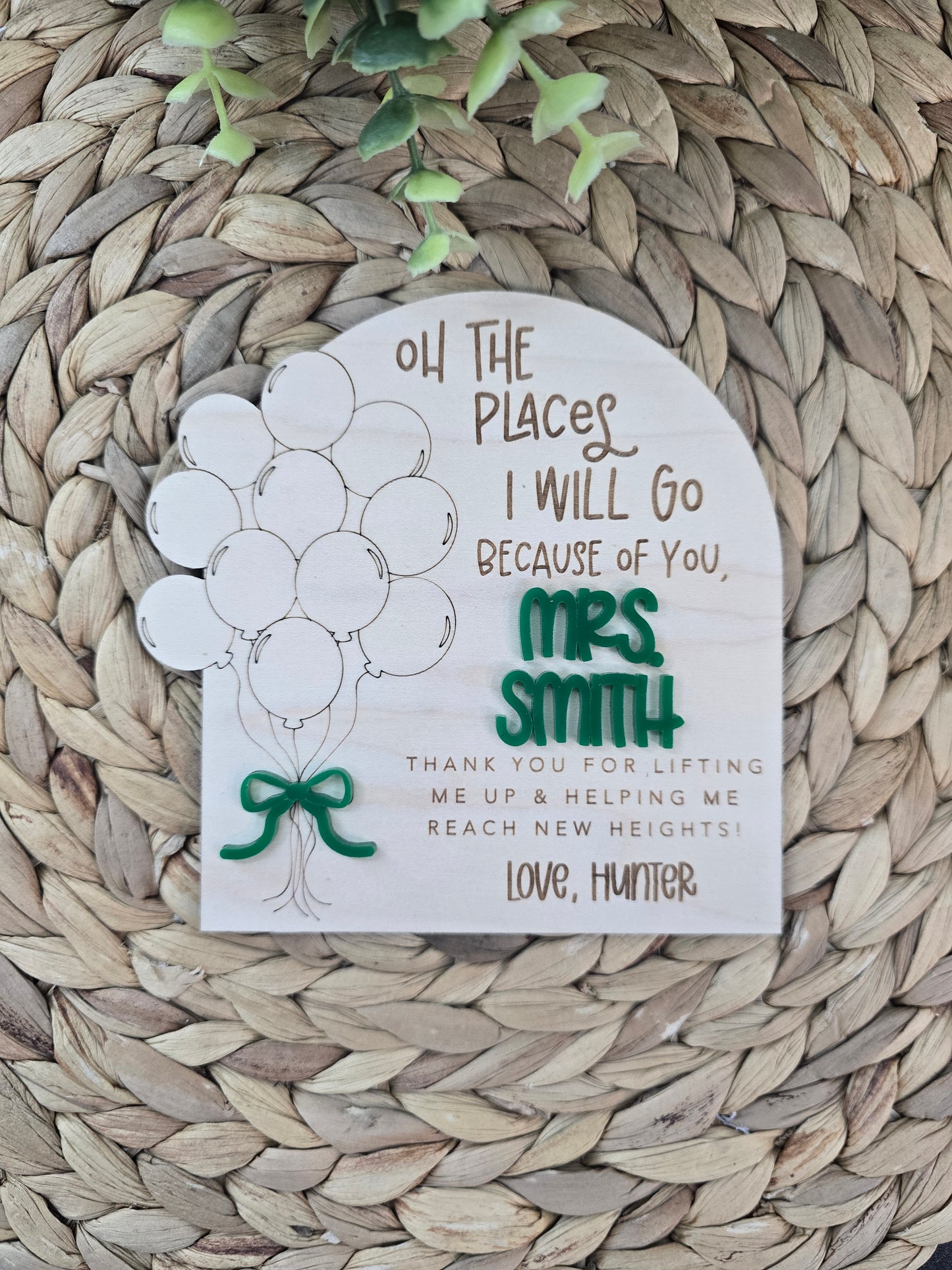 Teacher Handprint Gift – Personalized Teacher Appreciation Keepsake – End of Year Gift from Student – Preschool & Kindergarten Teacher Gift