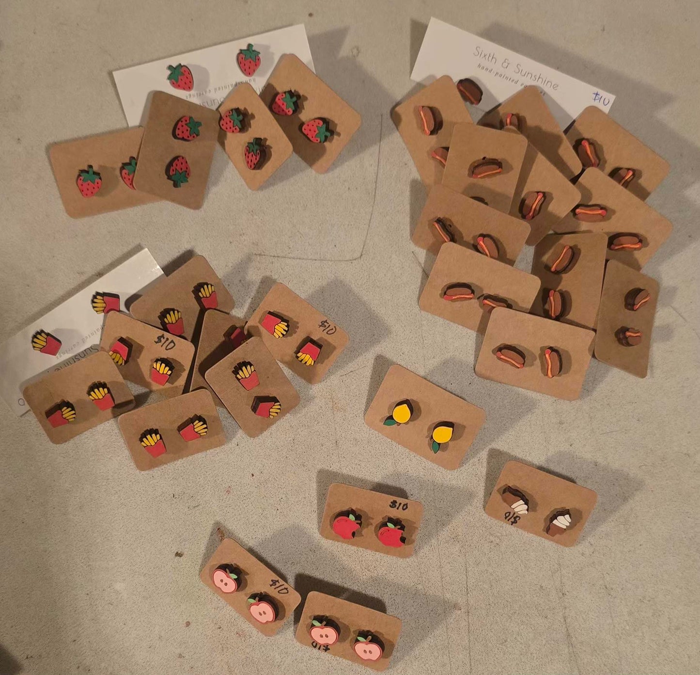 CLOSEOUT Hand-painted Stud earrings