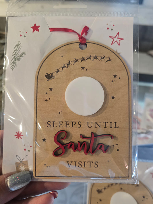 Sleeps Until Santa Visits Ornament