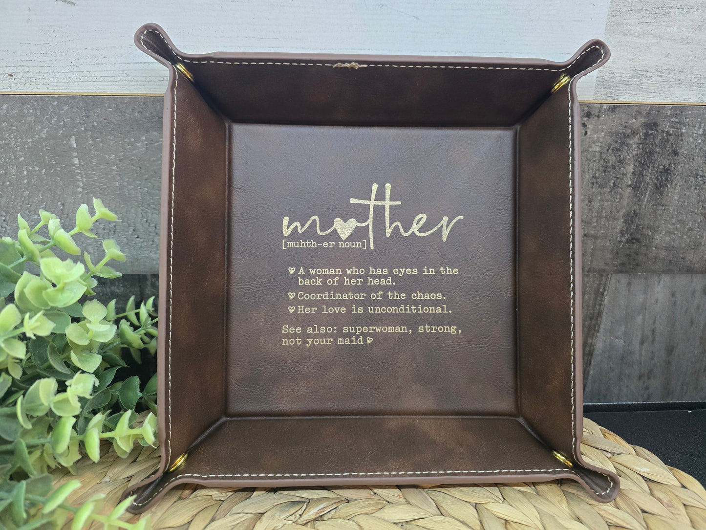Leatherette Valet Trays