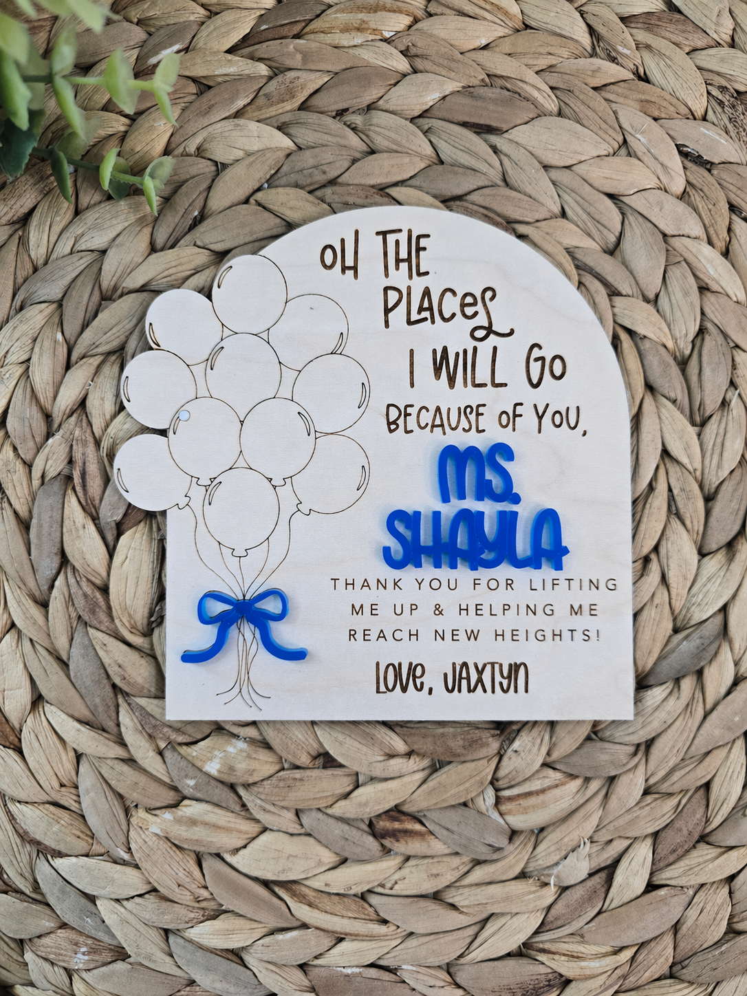 Teacher Handprint Gift – Personalized Teacher Appreciation Keepsake – End of Year Gift from Student – Preschool & Kindergarten Teacher Gift