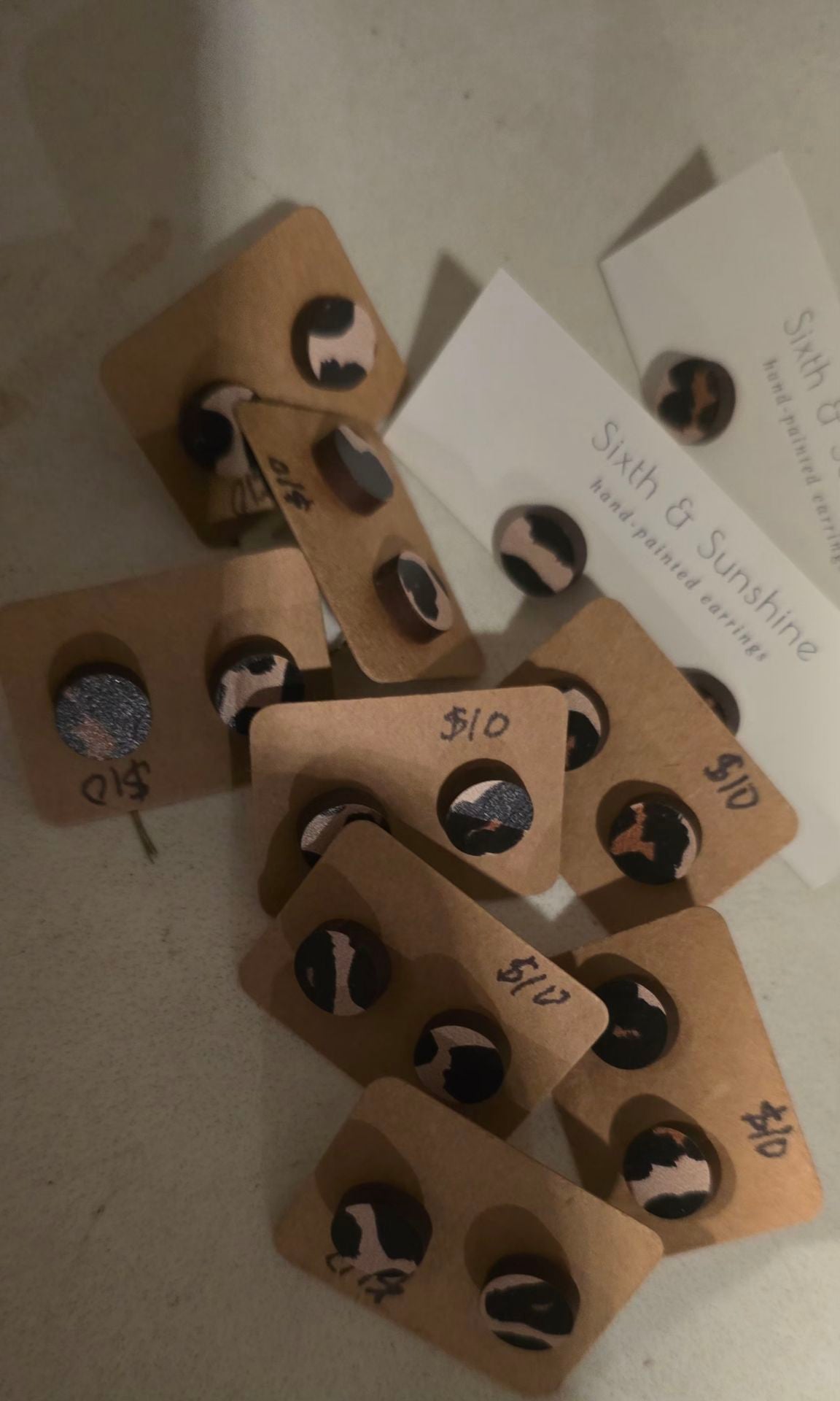 CLOSEOUT Hand-painted Stud earrings