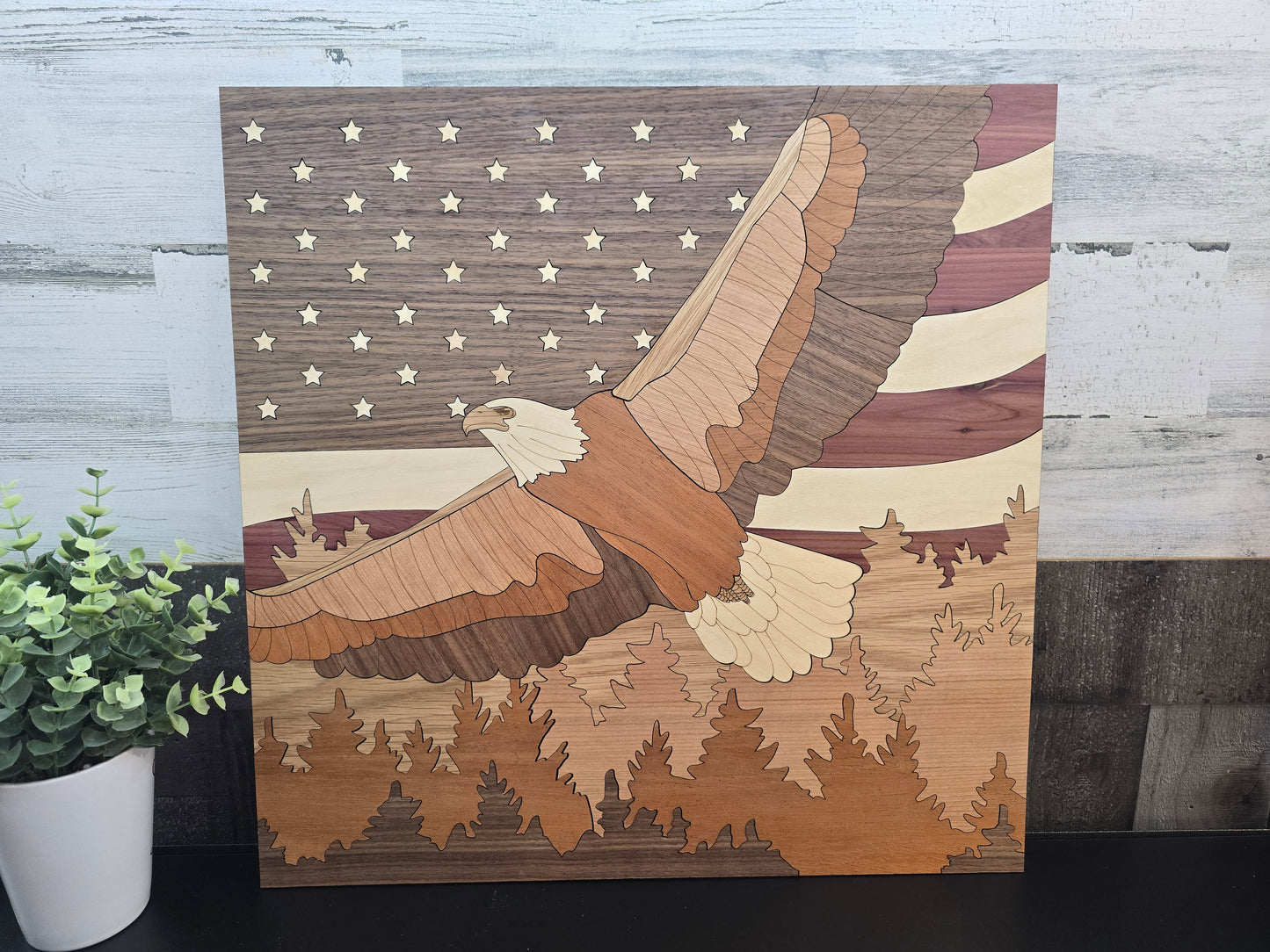 Patriotic Eagle Flag - Decorative Wall Art