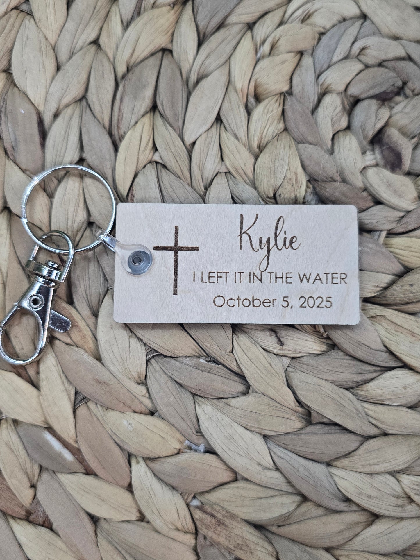 Personalized Baptism Keychain - Christian Gift