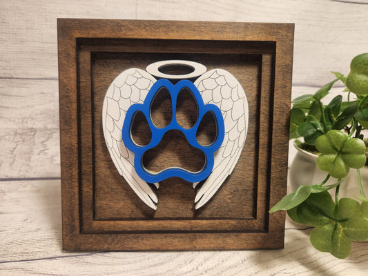 Pet Memorial Paw Print Sign